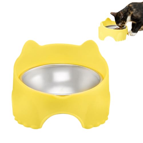 Qpets Elevated Cat Feeding Bowl, Cat Bowl Pet Food Bowl Wall Self Adhesive | Detachable | Stainless Steel Dog Bowl Dry & Wet Food Bowl for Cats Dogs Qpets Elevated Cat Feeding Bowl, Cat Bowl Pet Food Bowl Wall Self Adhesive | Detachable | Stainless Steel Dog Bowl Dry & Wet Food Bowl for Cats Dogs